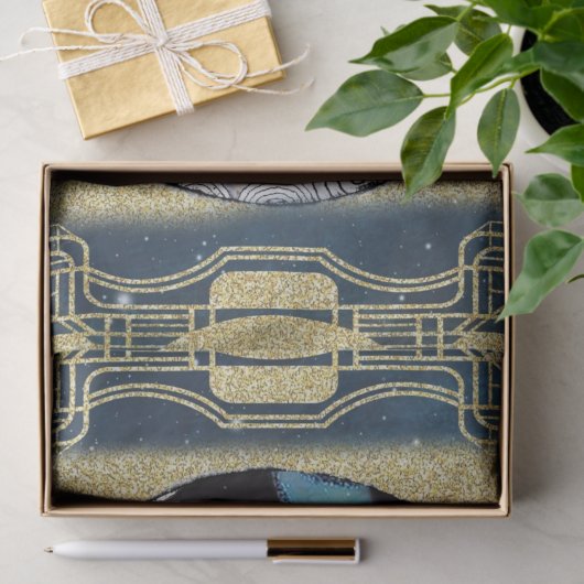 Art Deco-kerstvrouw-ontkoppeling Tissuepapier (Geschenk)