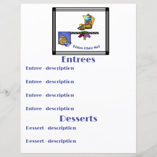 Art Deco Keukenbistro Gepersonaliseerd (Voorkant)