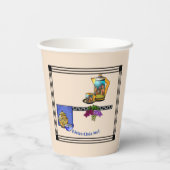 Art Deco Keukenbistro Gepersonaliseerd Papieren Bekers (Achterkant)