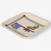 Art Deco Keukenbistro Gepersonaliseerd Papieren Bordje (Gebogen)