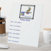 Art Deco Keukenbistro Gepersonaliseerd Reclamebord Met Voetstuk (Insitu)