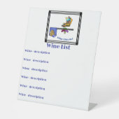 Art Deco Keukenbistro Gepersonaliseerd Reclamebord Met Voetstuk (Voorkant)