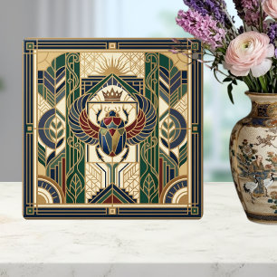 Art Deco Kever Egyptische Zon Ontwerp Tegeltje