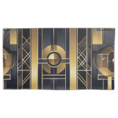 Art Deco King Pair Kussensloop (Voorkant-Links)