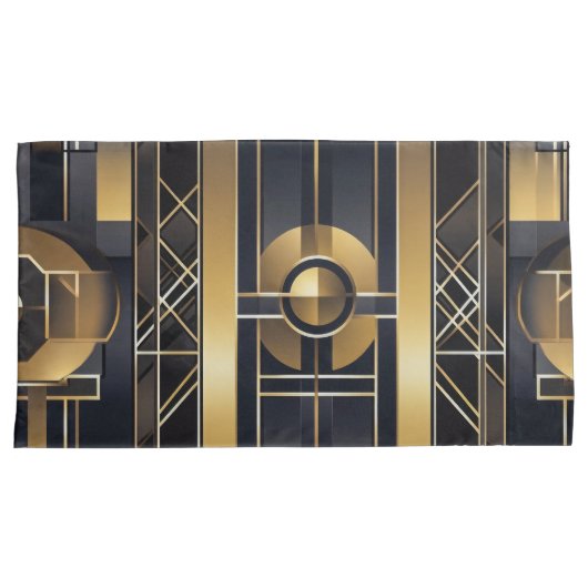 Art Deco King Pair Kussensloop (Voorkant-Rechts)