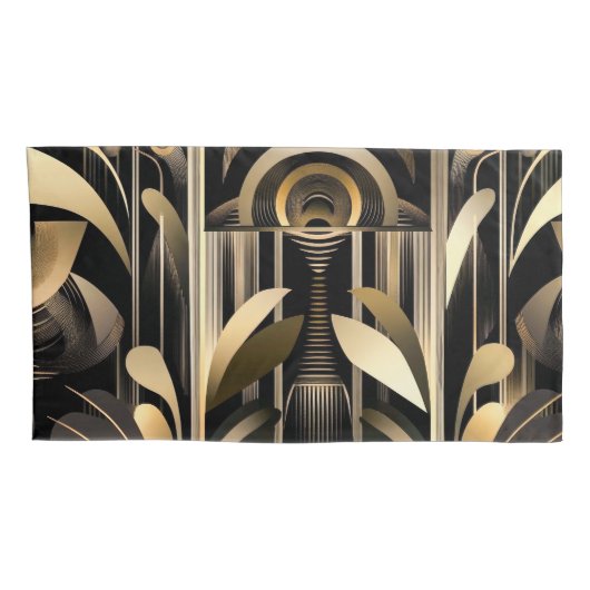 Art Deco King Pair Kussenslopen (Achterkant-Rechts)