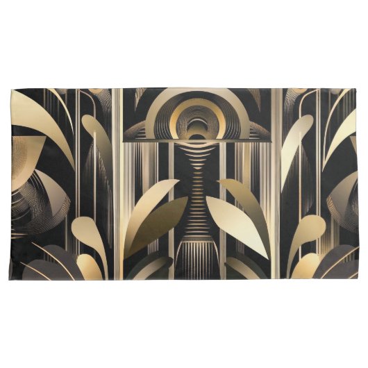 Art Deco King Pair Kussenslopen (Voorkant-Rechts)