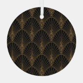 Art deco: klassiek geometrisch patroon. glas ornament (Achterkant)