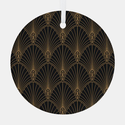 Art deco: klassiek geometrisch patroon. glas ornament (Achterkant)