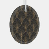 Art deco: klassiek geometrisch patroon. glas ornament (Voorkant Rechts)