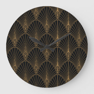 Art deco: klassiek geometrisch patroon. grote klok