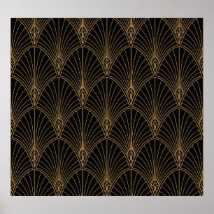 Art deco: klassiek geometrisch patroon. poster