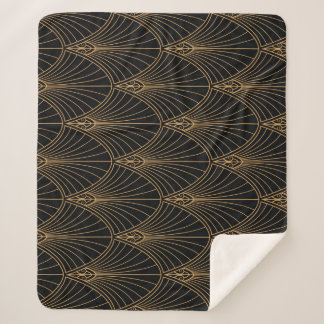Art deco: klassiek geometrisch patroon. sherpa deken