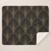 Art deco: klassiek geometrisch patroon. sherpa deken (Voorkant (horizontaal))