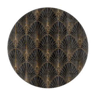 Art deco: klassiek geometrisch patroon. snijplank