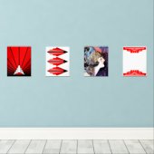 Art deco klassiekers muurkunst sets (Houten vloer)