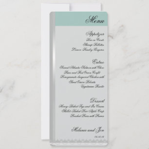 Art Deco Kleurblok Huwelijksreceptie Menu Kaarten