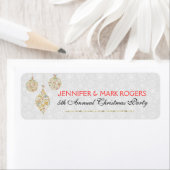 Art-Deco Kleurrijke Bloemen Kerstversiering Etiket (Insitu)