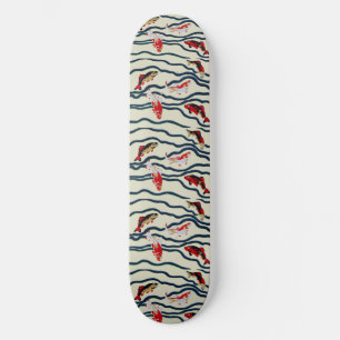 Art Deco Kleurrijke Karper Zwemmend Marine Decorat Persoonlijk Skateboard