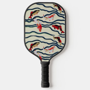 Art Deco Kleurrijke Karper Zwemmend Marine Decorat Pickleball Paddle