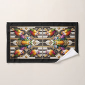 Art Deco Kleurrijke Uil Bad Handdoek (Handdoek)