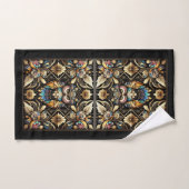 Art Deco Kleurrijke Uil Bad Handdoek (Handdoek)