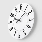Art Deco-klok voor grote ronde muur Grote Klok (Hoek)