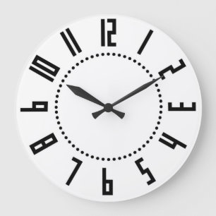 Art Deco-klok voor grote ronde muur Grote Klok