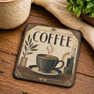 Art Deco koffie Bier Onderzetter