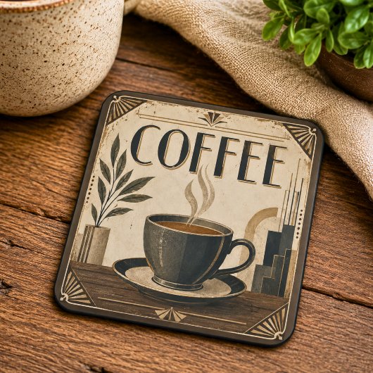 Art Deco koffie Bier Onderzetter