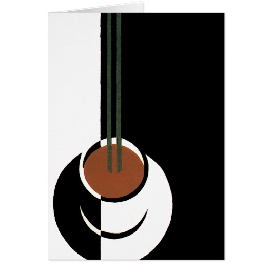  Art Deco, Koffiebeker met stoom (Voorkant)