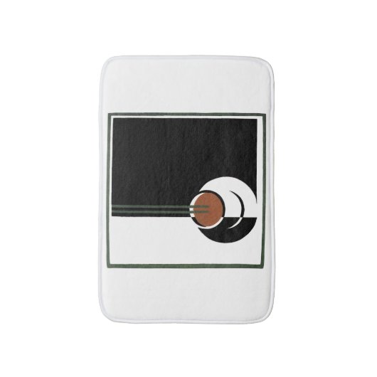 Art Deco, Koffiebeker met stoom Badmat (Voorkant Verticaal)