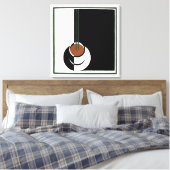 Art Deco, Koffiebeker met stoom Canvas Afdruk (Insitu (Slaapkamer))