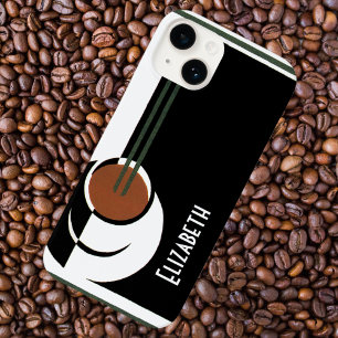 Art Deco, Koffiebeker met stoom Case-Mate iPhone Case