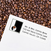  Art Deco, Koffiebeker met stoom Etiket