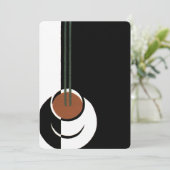 Art Deco, Koffiebeker met stoom Kaart (Staand voorkant)