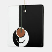  Art Deco, Koffiebeker met stoom Keramisch Ornament (Links)