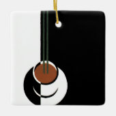 Art Deco, Koffiebeker met stoom Keramisch Ornament (Voorkant)