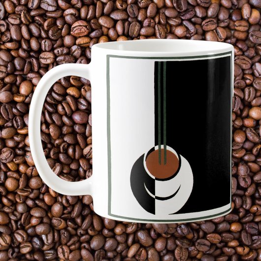 Art Deco, Koffiebeker met stoom Koffiemok