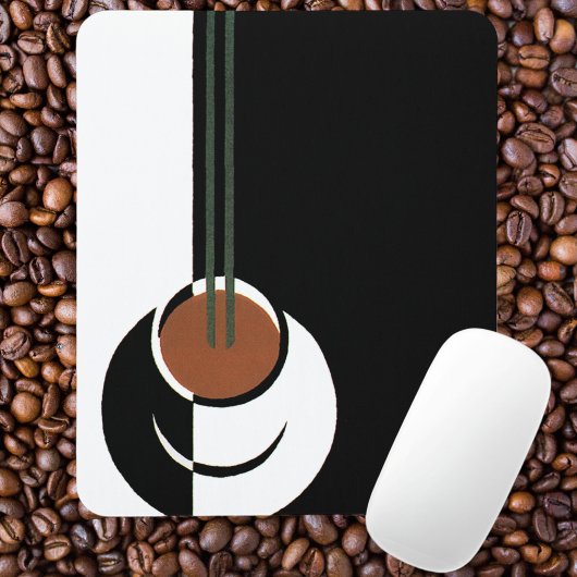 Art Deco, Koffiebeker met stoom Muismat