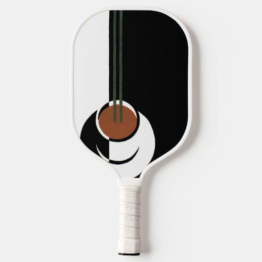  Art Deco, Koffiebeker met stoom Pickleball Paddle (Achterkant)