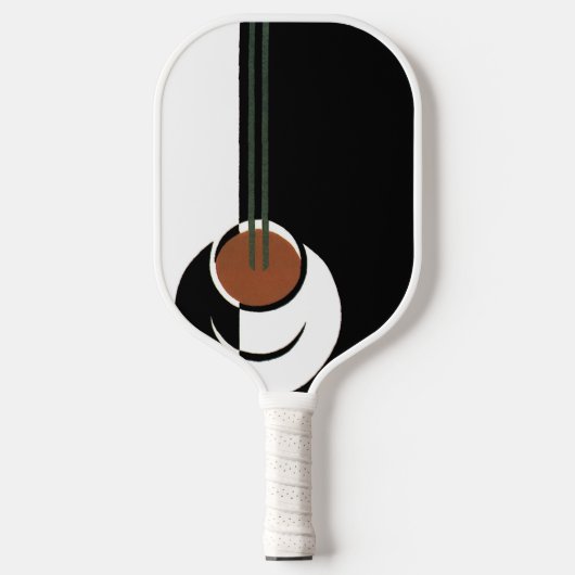  Art Deco, Koffiebeker met stoom Pickleball Paddle (Voorkant)
