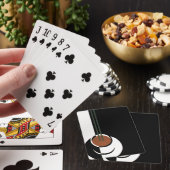 Art Deco, Koffiebeker met stoom Pokerkaarten (Insitu)