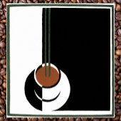 Art Deco, Koffiebeker met stoom Poster