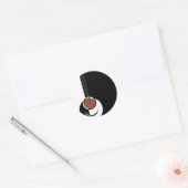 Art Deco, Koffiebeker met stoom Ronde Sticker (Envelop)