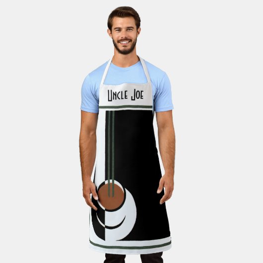 Art Deco, Koffiebeker met stoom Schort (Gedragen)