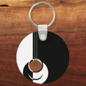 Art Deco, Koffiebeker met stoom Sleutelhanger (Voorkant)