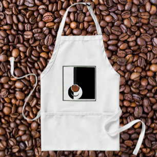 Art Deco, Koffiebeker met stoom Standaard Schort