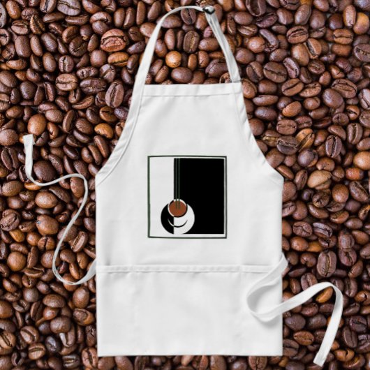 Art Deco, Koffiebeker met stoom Standaard Schort