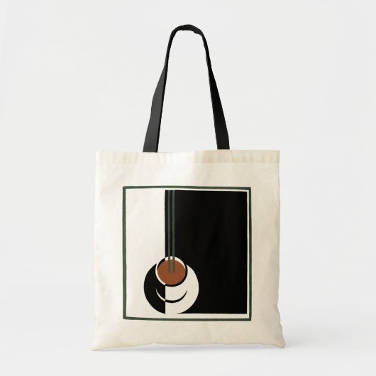 Art Deco, Koffiebeker met stoom Tote Bag (Voorkant)